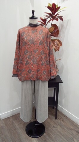 プリントニットプルオーバー